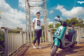 "Hot boy" Hà thành đậm cá tinh cùng xe điện Dina Anbico